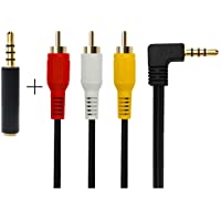 Cable RCA Audio-Cable RCA Macho Macho- MP3-PC- 3-5 mm a RCA Macho a RCA estéreo Audio Video Macho Cable AUX 3.5 Elbow TO…